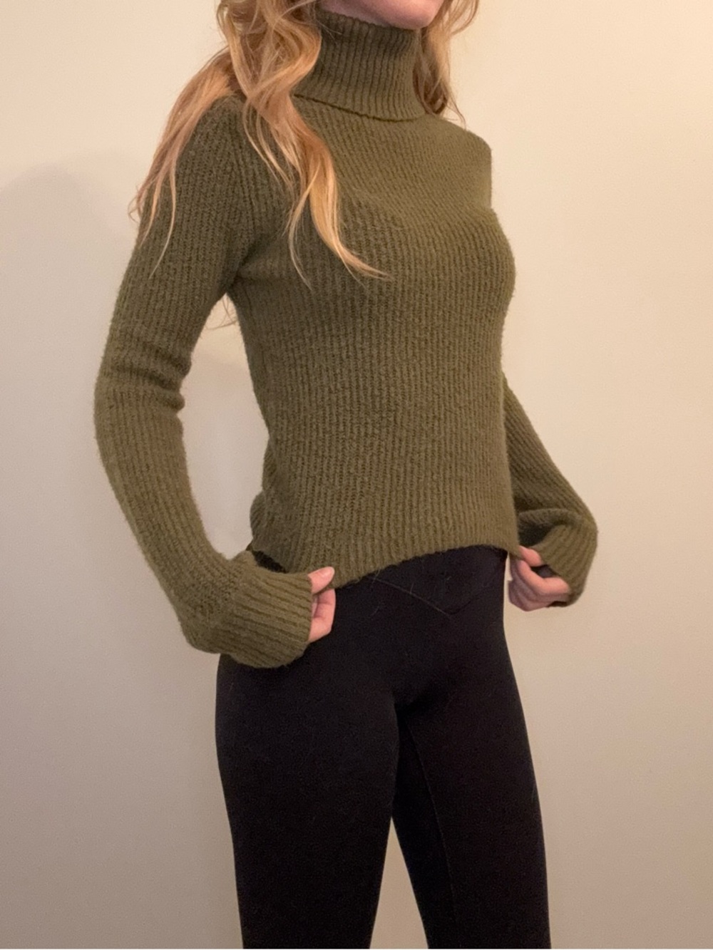 Garage Forest Green Turtleneck Sweater